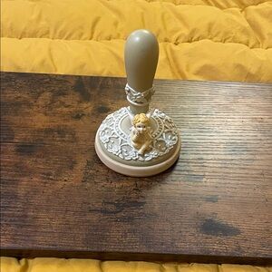 Vintage Cream and Tan Angel Cookie Stamp from Brown Bag Cookie Art